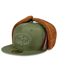 New Era x Alpha Industries Men's Olive San Francisco 49ers Dog Ears 59FIFTY Fitted Hat
