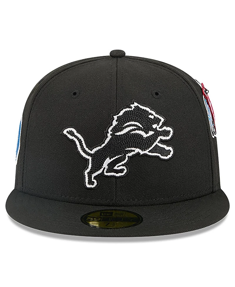 New Era x Alpha Industries Men's Black Detroit Lions 59FIFTY Fitted Hat