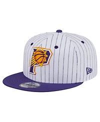 New Era Men's White Phoenix Suns Deceptor Pinstripe 9FIFTY Snapback Hat