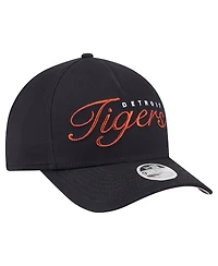New Era Women's Navy Detroit Tigers Metallic A-Frame 9FORTY Adjustable Hat