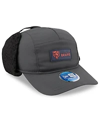 New Era Men's Charcoal Chicago Bears 2025 Sideline Cold Weather Runner Dog Ear Adjustable Hat