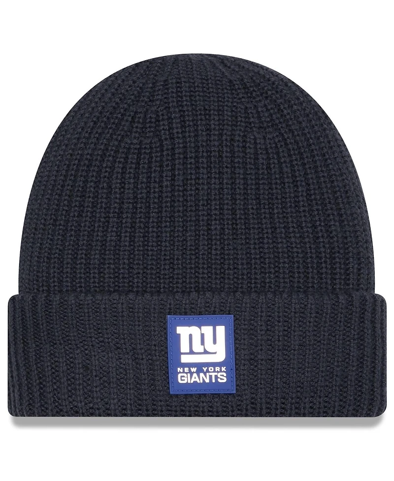 New Era Men's Charcoal New York Giants 2025 Sideline Cold Weather Cuffed Knit Hat