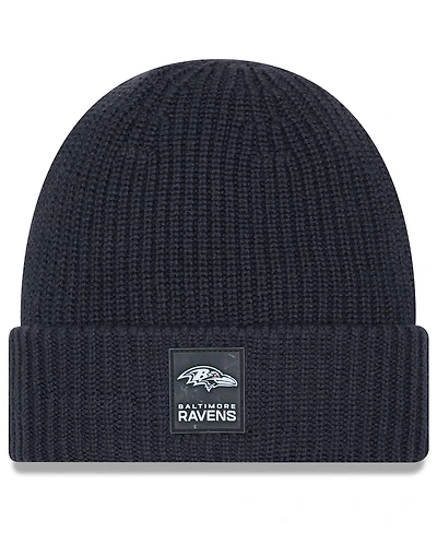 New Era Men's Charcoal Baltimore Ravens 2025 Sideline Cold Weather Cuffed Knit Hat