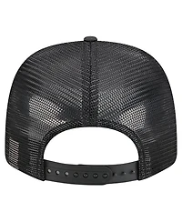 New Era Men's Black New Jersey Devils Quilted Nylon 9SEVENTY Adjustable Trucker Hat