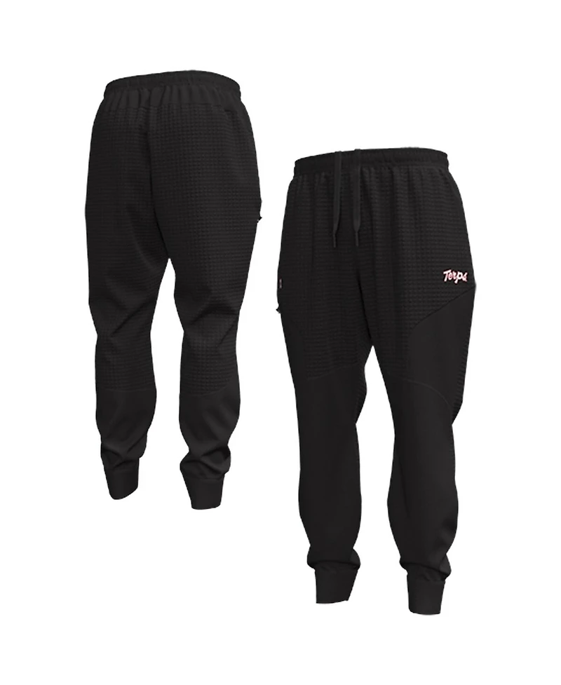 Under Armour Men's Black Maryland Terrapins Unstoppable Fleece Jogger Pants