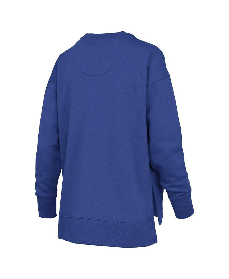 Pressbox Women's Royal Kentucky Wildcats Bonanza Chenille Harper Script Sweatshirt