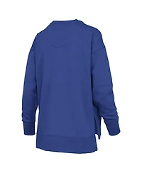 Pressbox Women's Royal Kentucky Wildcats Bonanza Chenille Harper Script Sweatshirt