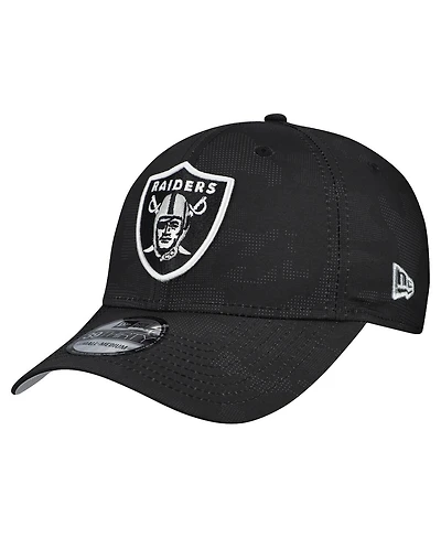 New Era Men's Black Las Vegas Raiders Tonal Camo 39THIRTY Stretch Fit Hat