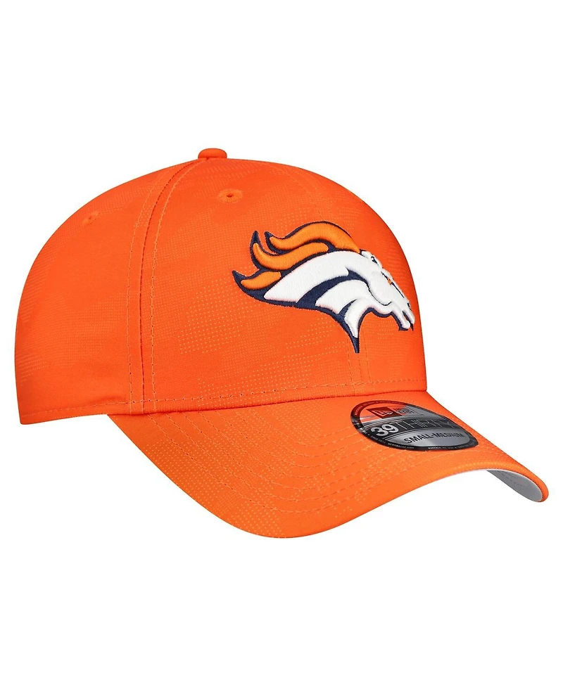 New Era Men's Orange Denver Broncos Tonal Camo 39THIRTY Stretch Fit Hat