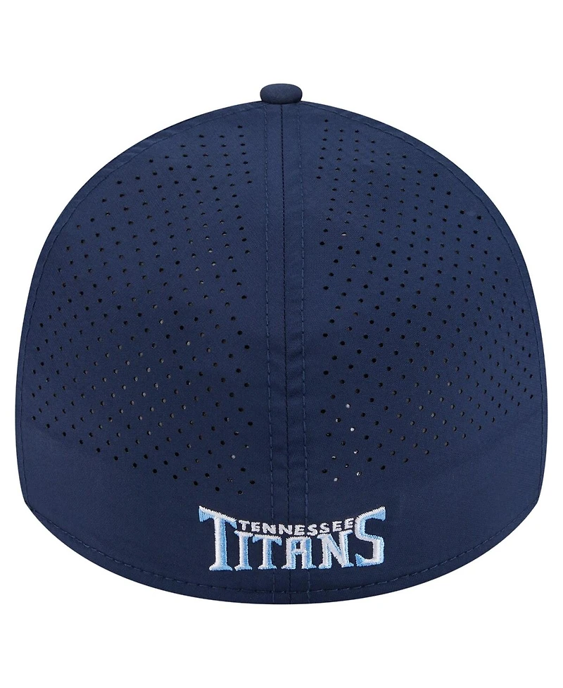 New Era Men's Navy Tennessee Titans Perforated 39THIRTY Flex Hat