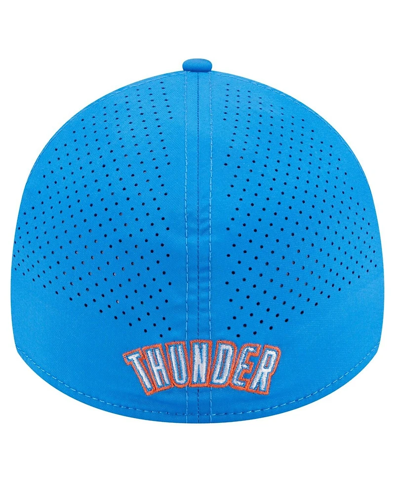 New Era Men's Blue Oklahoma City Thunder Featherweight Poly Rope Flex 39Thirty Hat