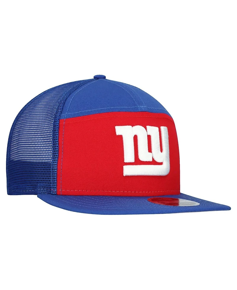 New Era Men's Red/Royal New York Giants Outdoor Split Panel 9FIFTY Snapback Hat