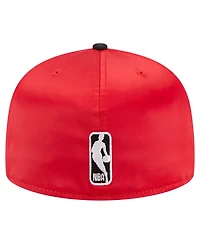 New Era Men's Red/Black Chicago Bulls Satin Two-Tone 59FIFTY Fitted Hat