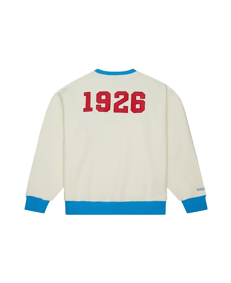 Mitchell & Ness Men's Cream/Blue New York Rangers Centennial Homecoming Fleece Sweatshirt