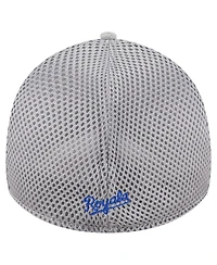 New Era Men's Gray Kansas City Royals Visor Paint Splatter 39THIRTY Flex Hat