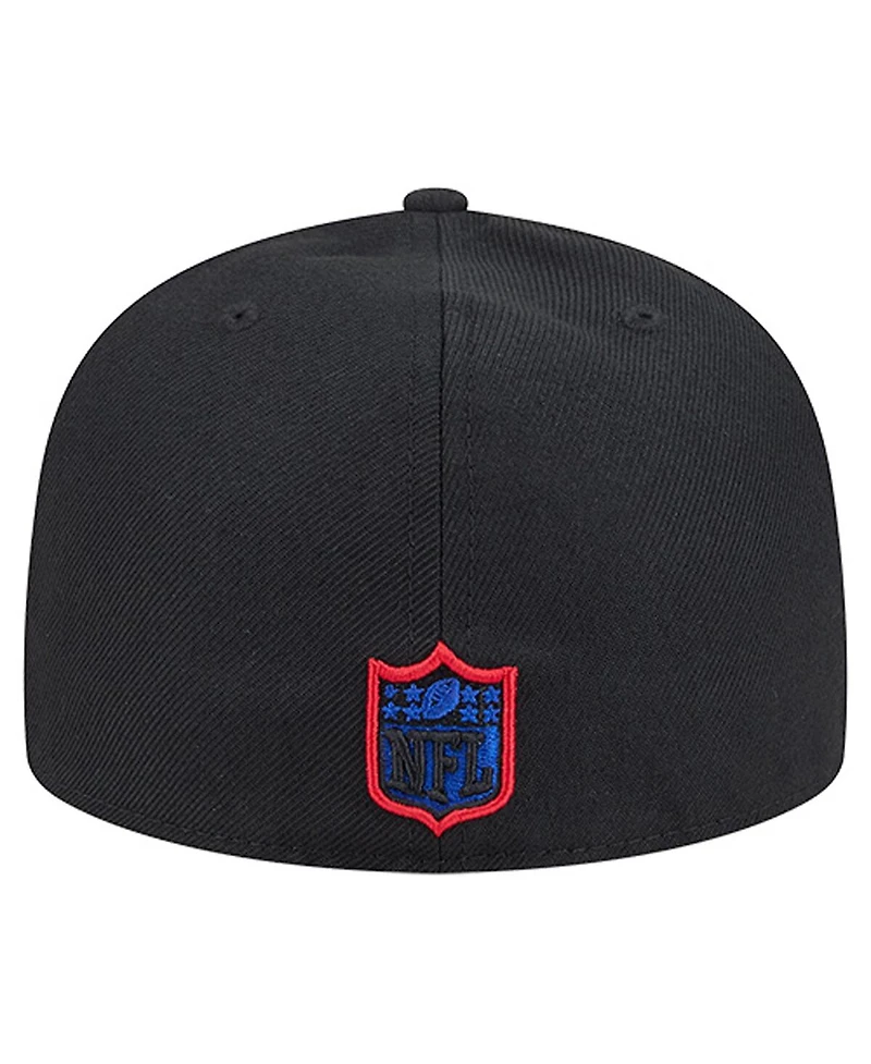 New Era Men's Black Buffalo Bills Soutache 59FIFTY Fitted Hat