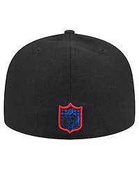 New Era Men's Black Buffalo Bills Soutache 59FIFTY Fitted Hat
