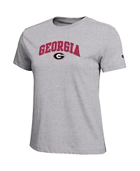 Champion Women's Heather Gray Georgia Bulldogs Arched Over Logo T-Shirt