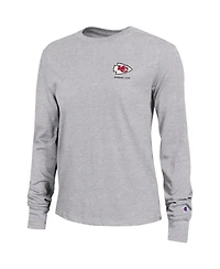 Champion Women's Gray Kansas City Chiefs Core Long-Sleeve T-Shirt