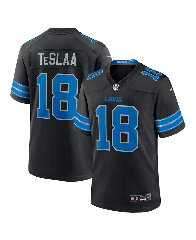 Nike Big Boys and Girls Isaac TeSlaa Black Detroit Lions Alternate Game Player Jersey