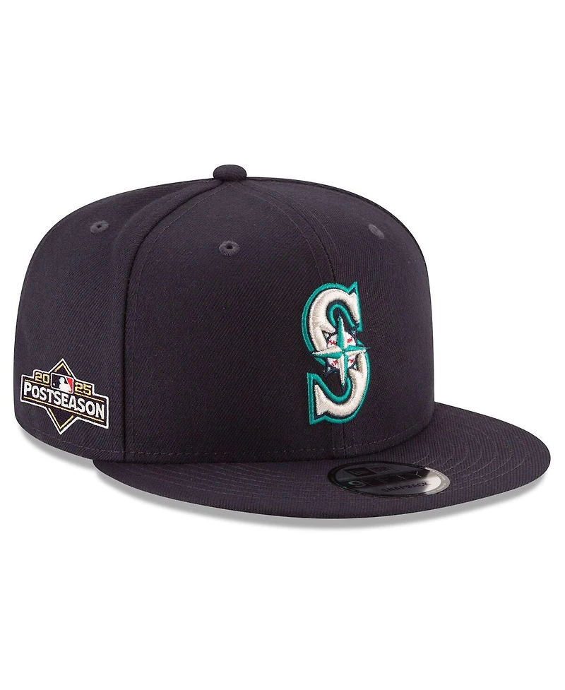 New Era Men's Navy Seattle Mariners 2025 Mlb Postseason Side Patch 9FIFTY Snapback Hat