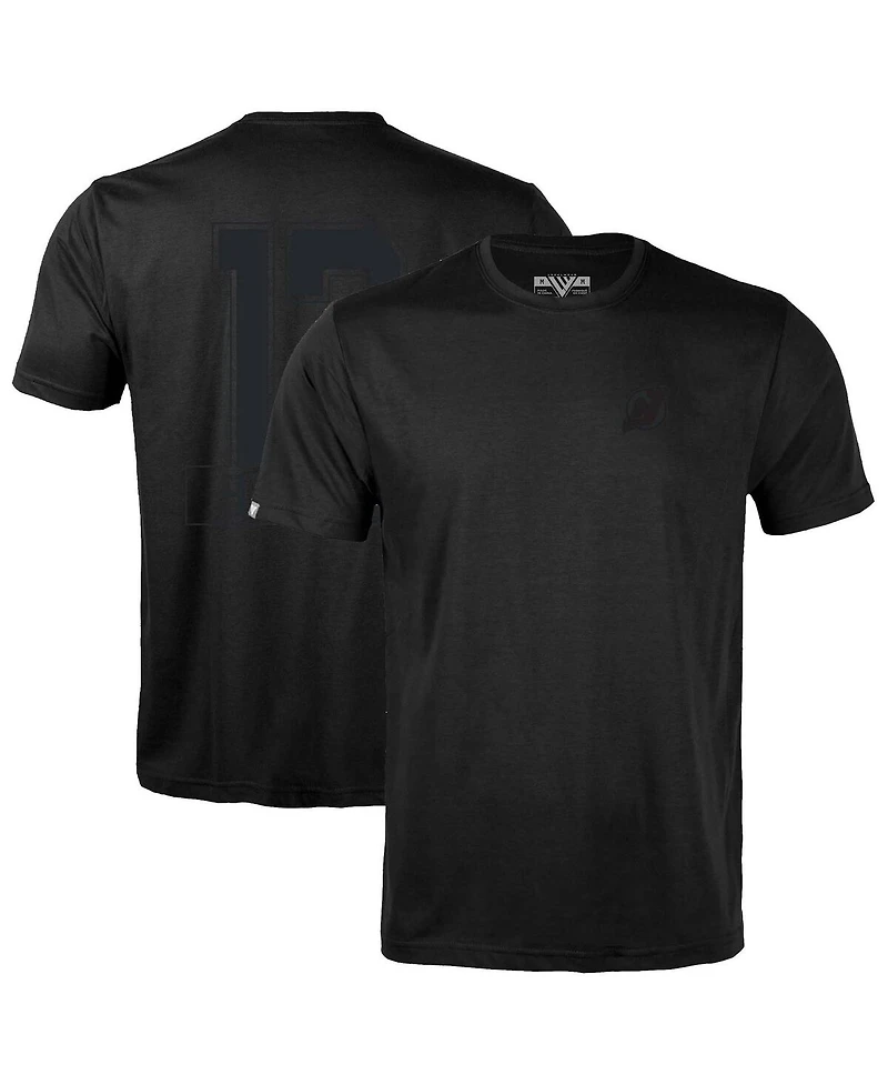 LevelWear Men's Nico Hischier Black New Jersey Devils Richmond Darkside Name Number T-Shirt