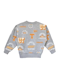 Gameday Couture Big Girls Gray Tennessee Volunteers Always on Repeat Pullover Sweatshirt