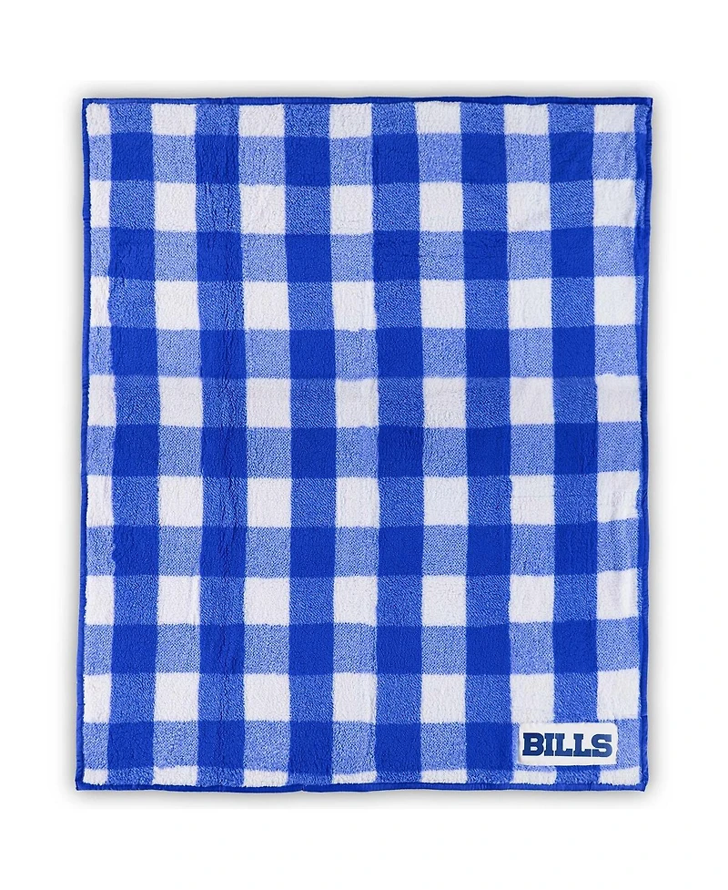 Logo Brands Buffalo Bills 50'' x 60'' Buffalo Check Frosty Fleece Blanket