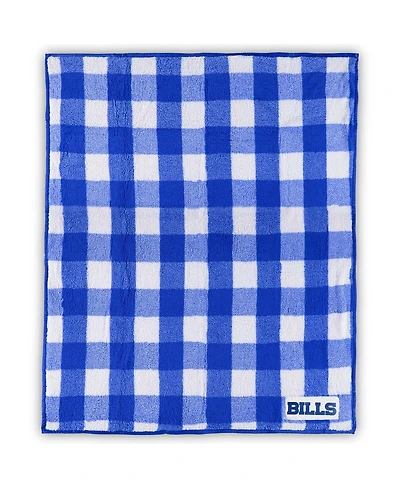 Logo Brands Buffalo Bills 50'' x 60'' Buffalo Check Frosty Fleece Blanket