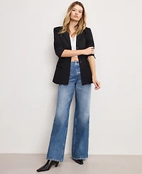 Good American Women's Wide Leg High-Rise Jeans, Regular and Plus