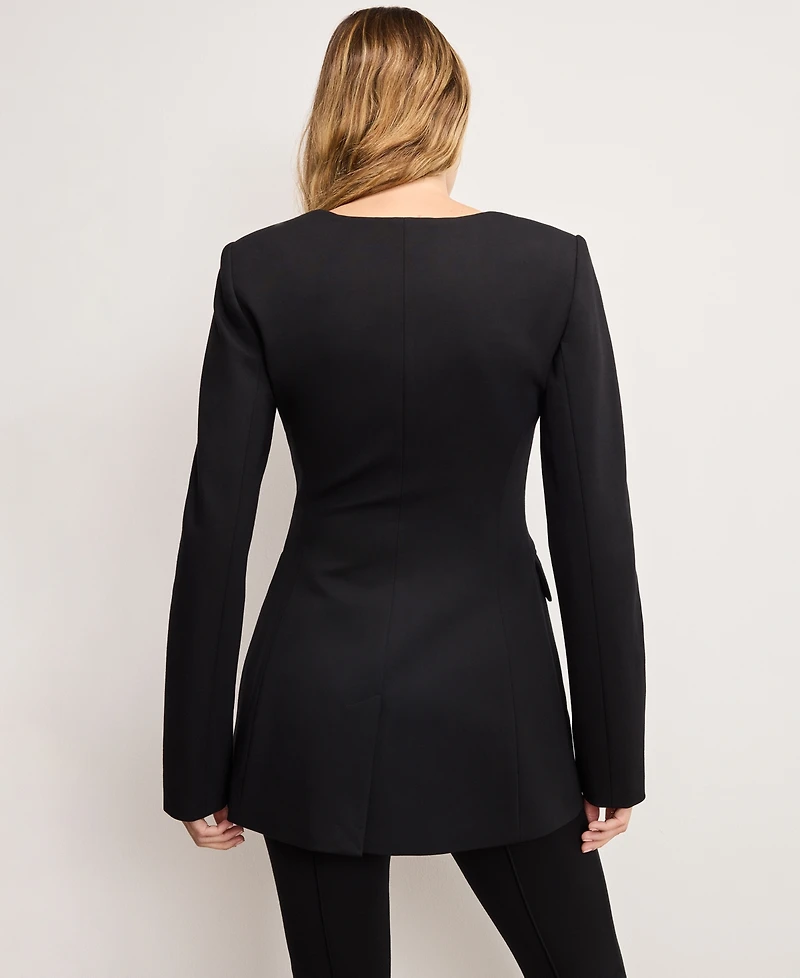 Good American Women's Square Neck Long Sleeve Jacket, Regular and Plus