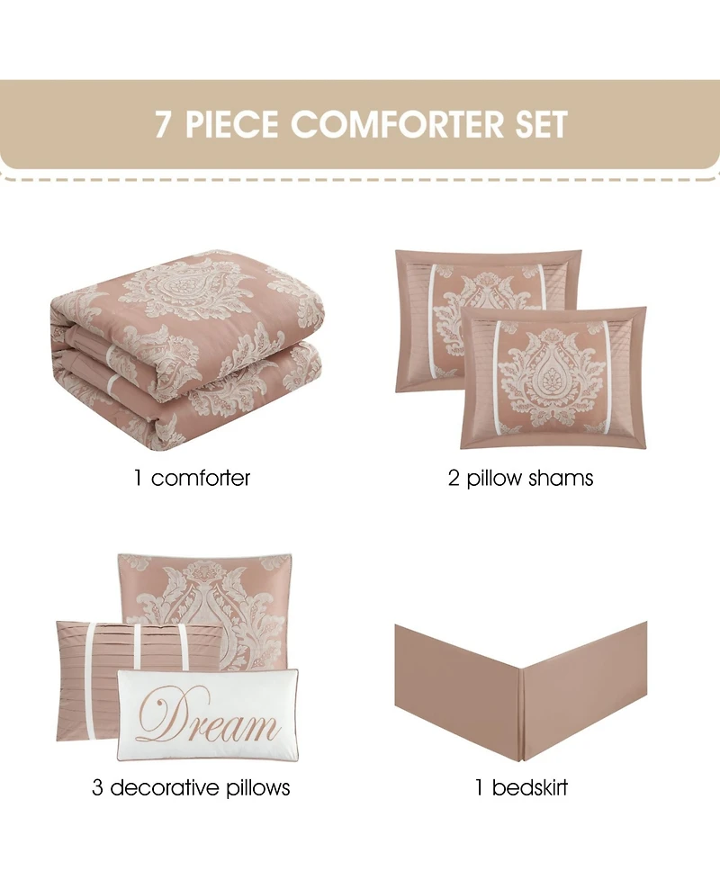 Stratford Park Therese Damask 7-Pc. Comforter Set
