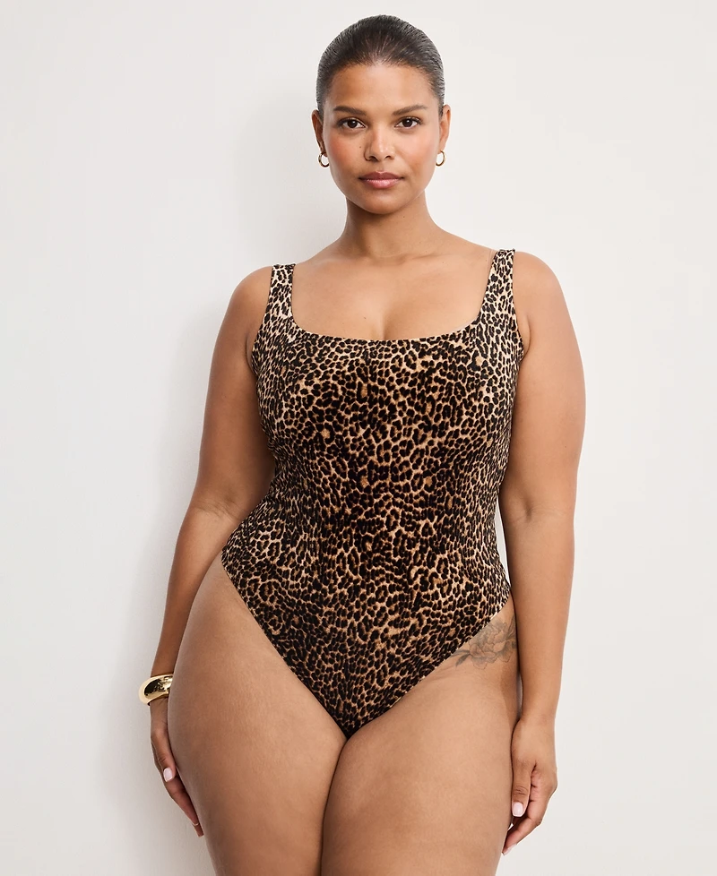 Good American Women's Modern Tank Bodysuit, Regular and Plus