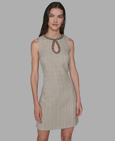 Karl Lagerfeld Paris Women's Crewneck Shift Dress