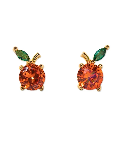 Girls Crew Crystal Gold Plated Orange Juice Studs