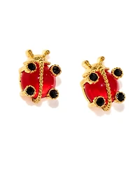 Girls Crew Crystal Gold Plated Spot Me If You Can Stud Earrings