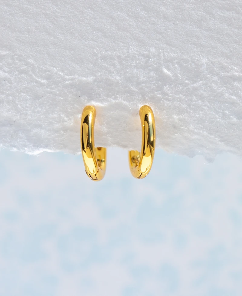 Girls Crew In My Element Gold Plated Hoop Earrings