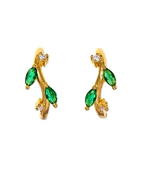 Girls Crew Crystal Gold Plated Morning Dew Hoop Earrings