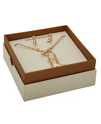 Yellowstone 2-Pc. Boot Pendant Necklace and Hoop Earrings Gift Set