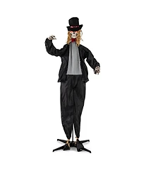 Halloween Animatronic Standing Bride 7.2 Ft Haunted House Decoration Sounds