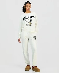 Grayson Threads The Label Juniors Snoopy Velour Sweatshirt Joggers