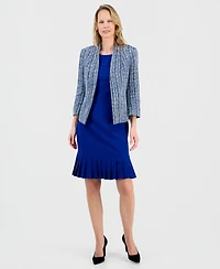 Kasper Women's Tweed Open-Front Cardigan Jacket, Regular & Petite