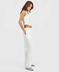 Hippie Rose Juniors Cream Dots Halter Top Pant