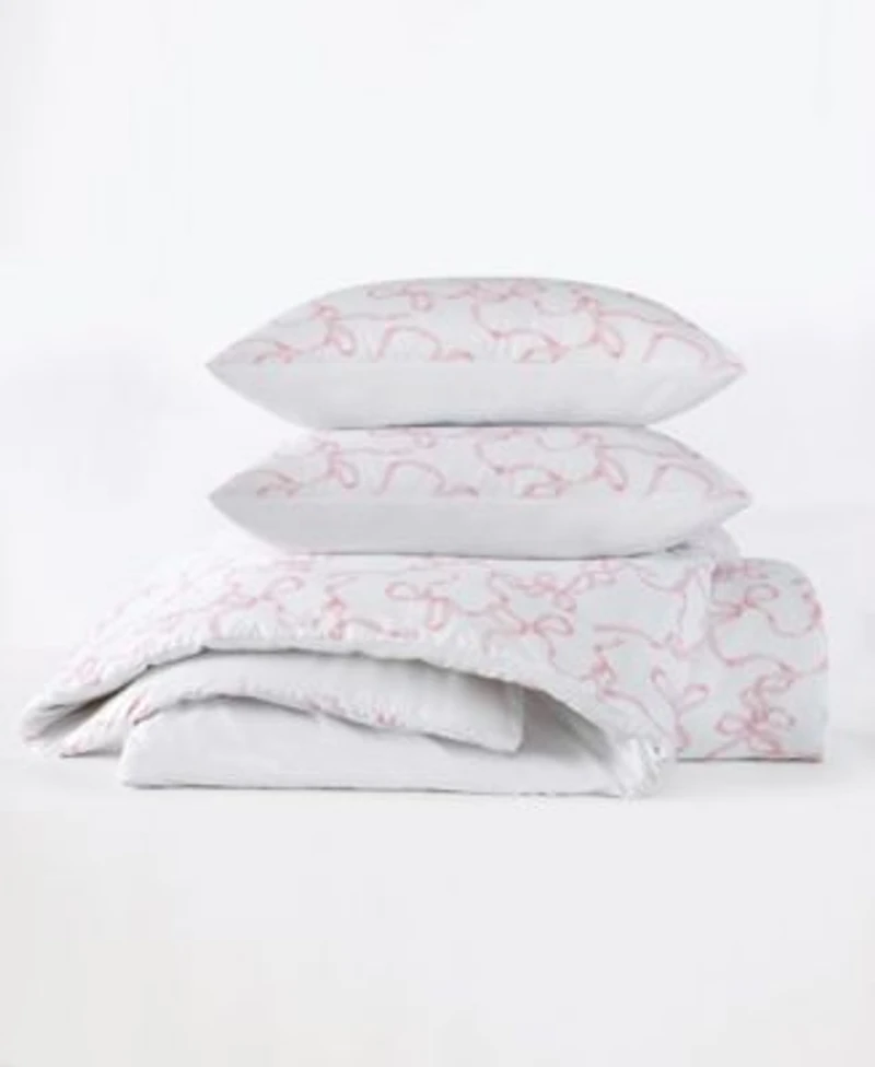 Truly Soft Printed Bow Comforter Sets
