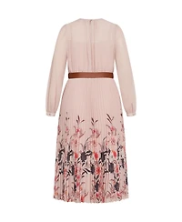 City Chic Women's Love Pleat Border Dress