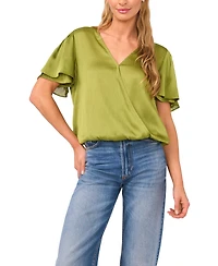 Vince Camuto Women's Tulip Sleeve Wrap Top