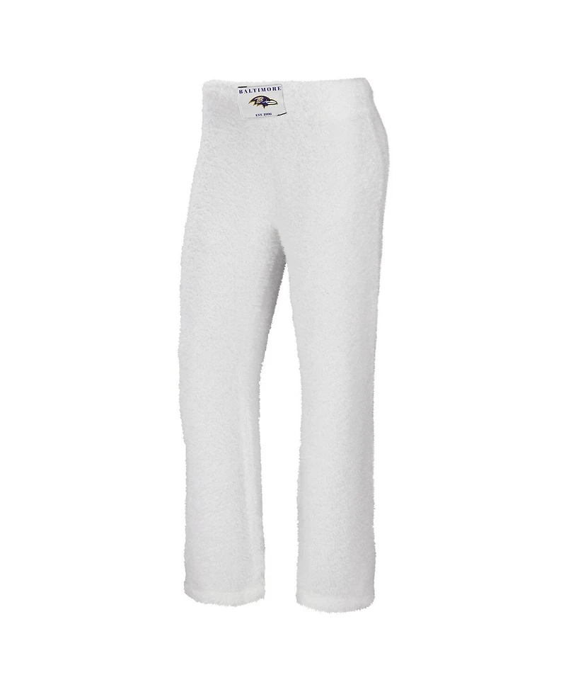 Wear by Erin Andrews Women's 2-Piece Cream Baltimore Ravens Plus Cozy Scoop Neck Tank Top and Pants Set