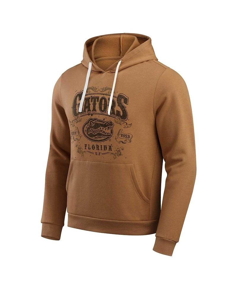 Darius Rucker Collection by Fanatics Men's Tan Florida Gators Camp Fleece Tri-Blend Pullover Hoodie