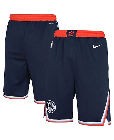 Nike Big Boys and Girls Navy La Clippers Icon Swingman Shorts