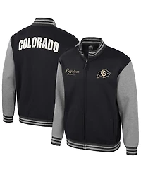 Colosseum Men's Black Colorado Buffaloes Ambi-Turner Full-Zip Varsity Jacket